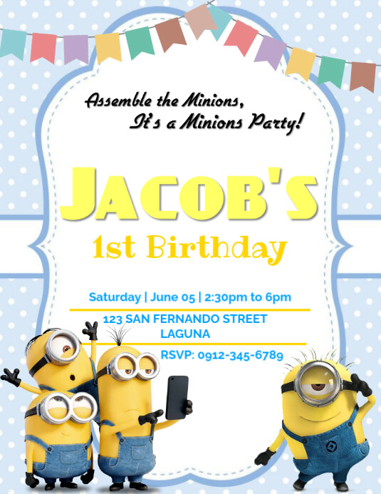 Minions Invitations Template PosterMyWall