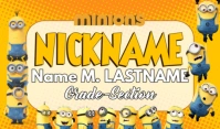 Minions Name Tag template