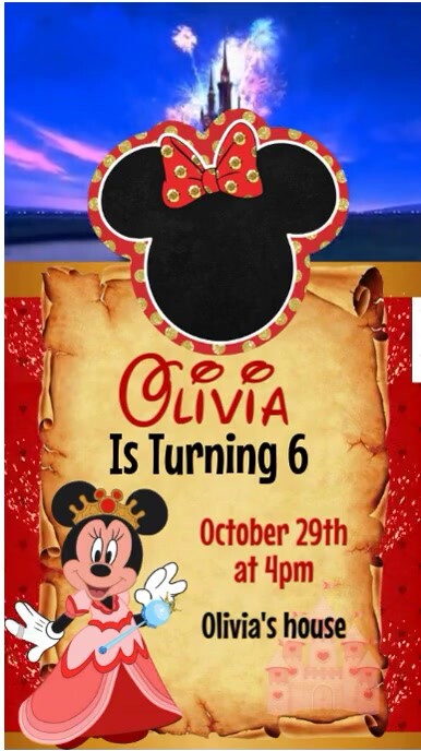 minnie invitation Instagram Reel template