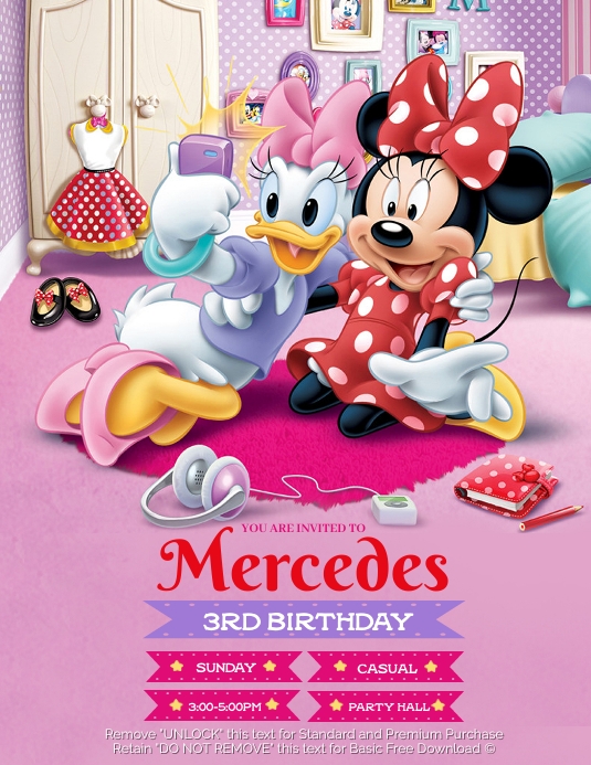 Minnie mouse and Daisy Pamflet (Letter AS) template