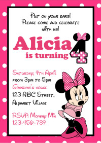 Modele Mickey Mouse Anniversaire Invitation Postermywall Modele Mickey Mouse Anniversaire Invitation Postermywall