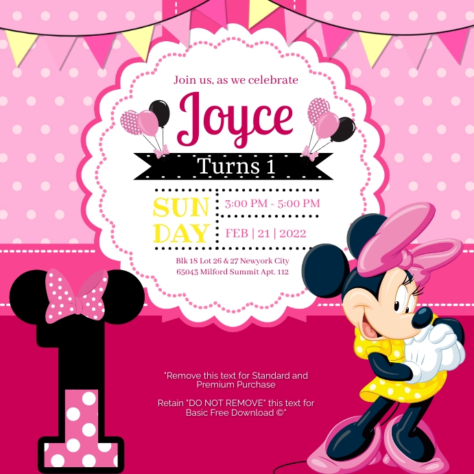 Minnie Mouse Template | PosterMyWall minnie-mouse-template-postermywall