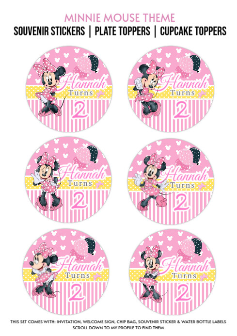 Minnie Mouse A4 template