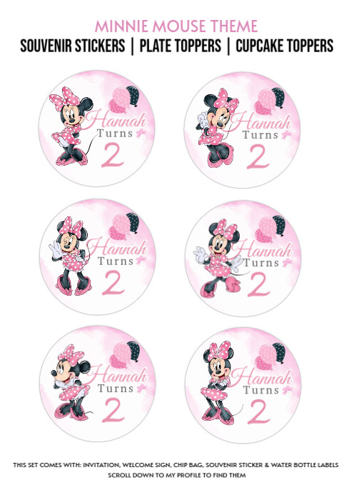 Minnie Mouse A4 template