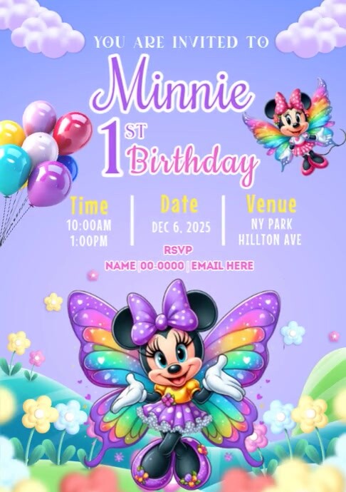 Minnie mouse A4 template