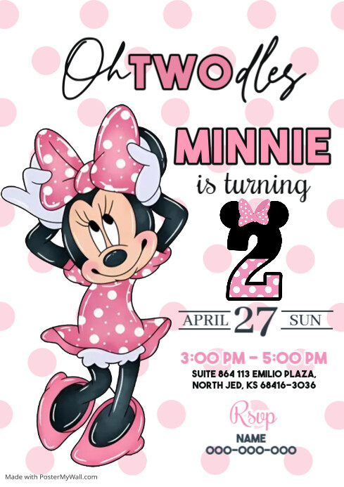 Copy of Minnie Mouse Invitation | PosterMyWall