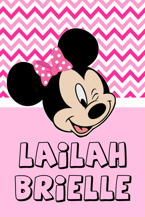 Minnie Mouse Name Poster Template Postermywall Minnie Mouse Name Poster Template Postermywall
