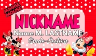 Minnie Mouse Name Tag template