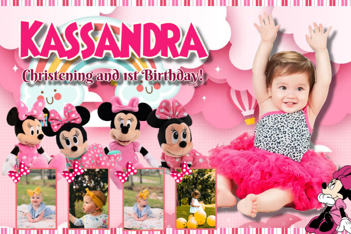 Christening And First Birthday Celebration Template | PosterMyWall Christening And First Birthday Celebration Template | PosterMyWall