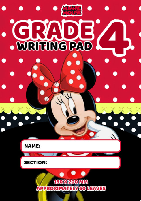 Plantilla de Minnie Mouse Writing Pad Design | PosterMyWall