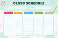 Free Class Schedule Templates PosterMyWall