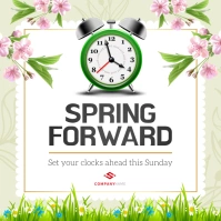 Mint Green Spring Forward Instagram Image template