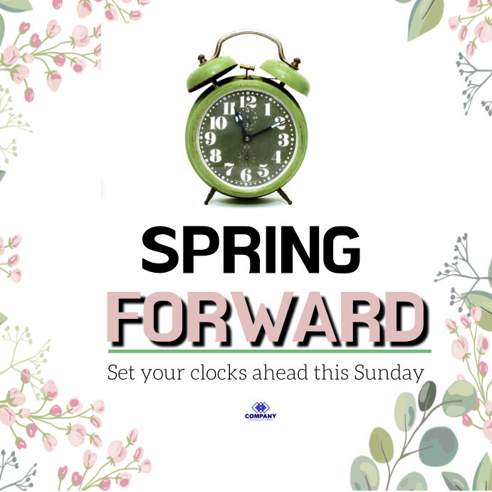 Spring Forward Imog Copy of Mint Green Spring Forward Instagram Image | PosterMyWall