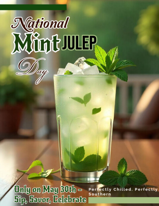 Mint Julep Day Flyer (US Letter) template