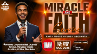 Miracle and Faith Service Flyer YouTube Thumbnail template
