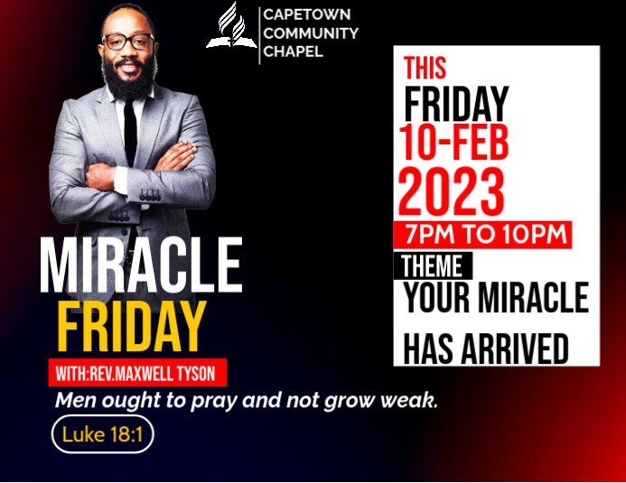 miracle Friday flyer template