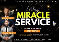miracle service event Template Postcard