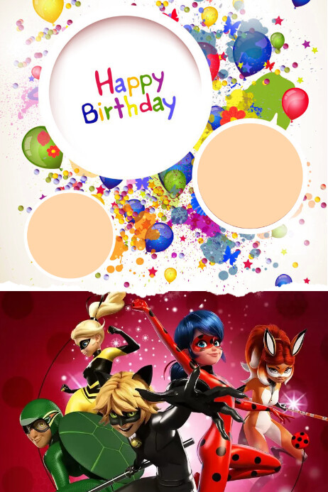 Modele Miraculous Birthday Postermywall Modele Miraculous Birthday Postermywall