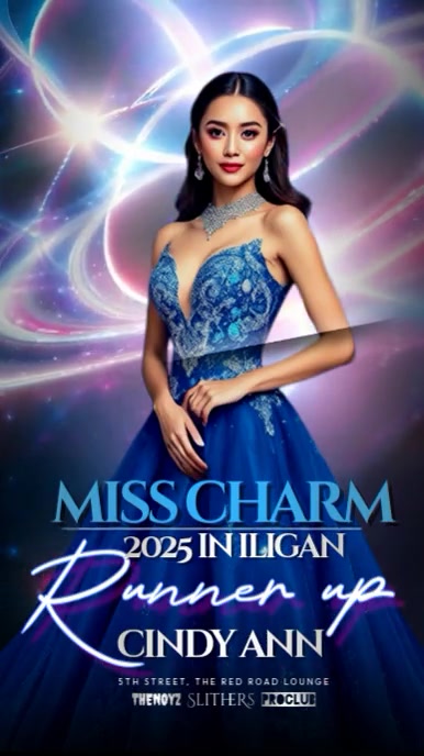 Miss Charm in Iligan Poster História do Instagram template
