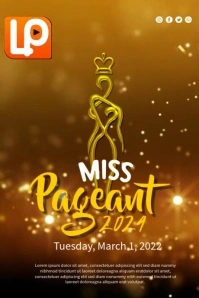 Miss Pageant Video Poster template