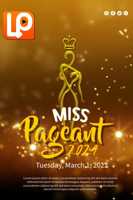 Miss Pageant Video Template | PosterMyWall
