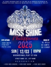 Miss Shine Philippines 2025 Flyer (US Letter) template