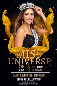 Miss Universe Ads Poster template