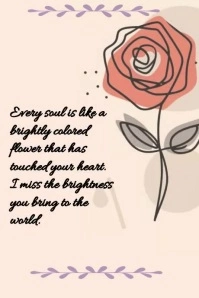 Miss you poem,poster template