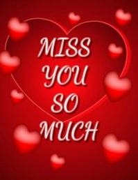 Miss you so much video flyer template Volante (Carta US)