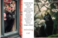 Missing cat Etykieta template