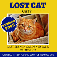 Missing Cat Poster template