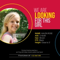 Missing Child Notice Instagram Post template