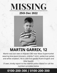 Missing Flyer (US Letter) template