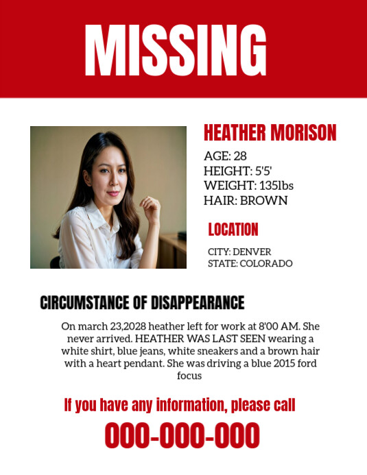Copy of Missing | PosterMyWall