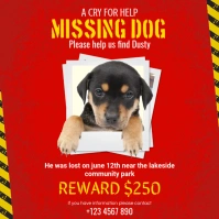 Missing Dog Ad Template Message Instagram