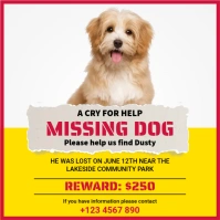 Missing Dog Ad Template Instagram Post