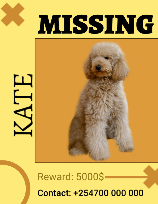 Missing Dog Flyer Template PosterMyWall