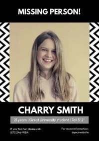 Missing Person Ads A4 template