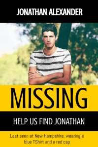 Missing Person Alert Affiche template