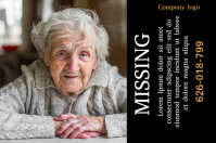Missing person Label template