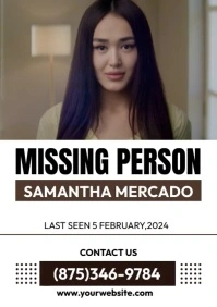 Missing Person A4 template