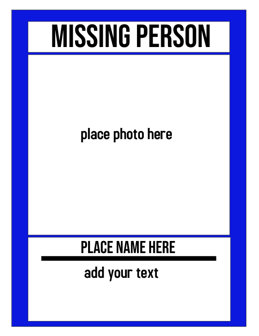 Missing Person Template PosterMyWall Missing Person Template PosterMyWall