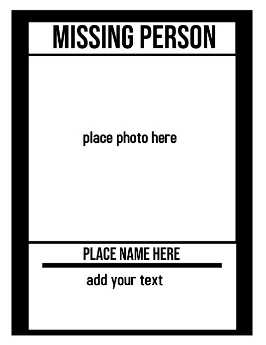 Copy of missing person PosterMyWall