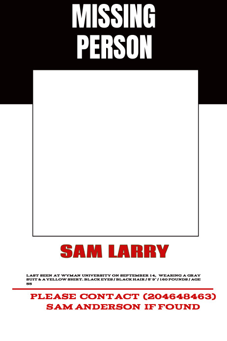 Missing person poster Template | PosterMyWall