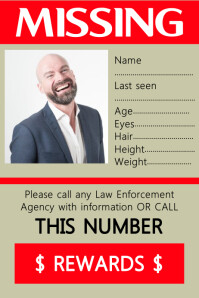 Missing Format Missing person poster Template | PosterMyWall