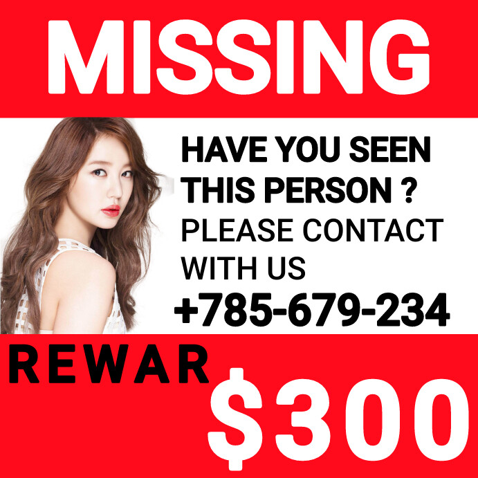 missing person social media post Template | PosterMyWall