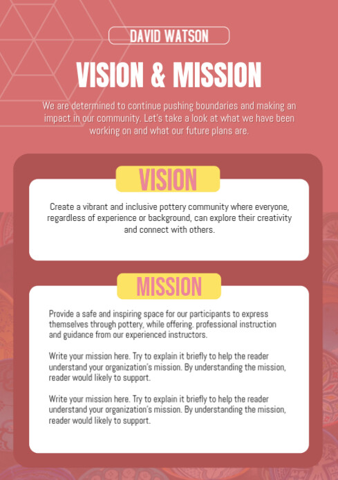 Copy of MISSION AND VISION | PosterMyWall
