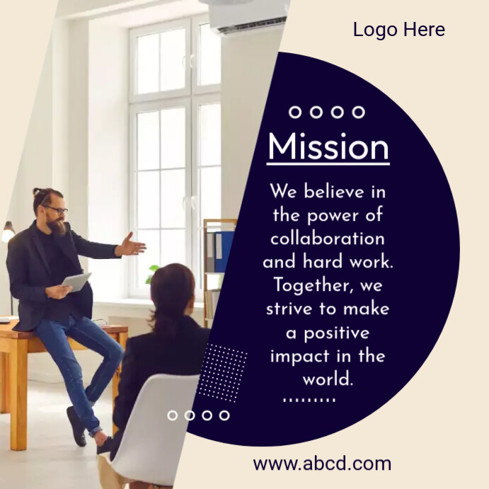 Mission and Vision free customisable template PosterMyWall