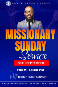 Mission Sunday Lettering Design Mission Sunday Service Flyers Template | PosterMyWall