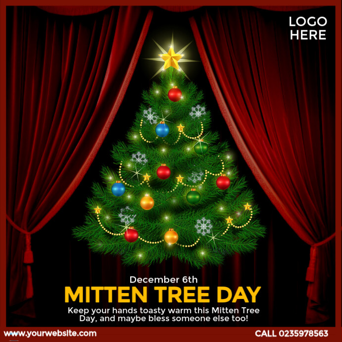 Mitten Tree Day Instagram Post template